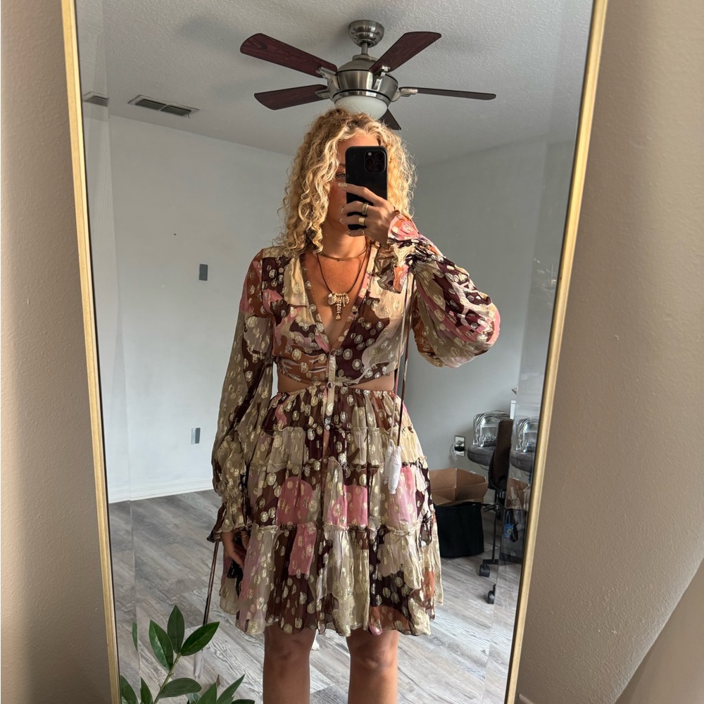 Rococo Sand Multicolor Long Sleeve Dress